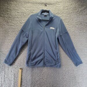 Columbia Jacket Mens Medium Blue Fleece Lightweight Full Zip Casual
